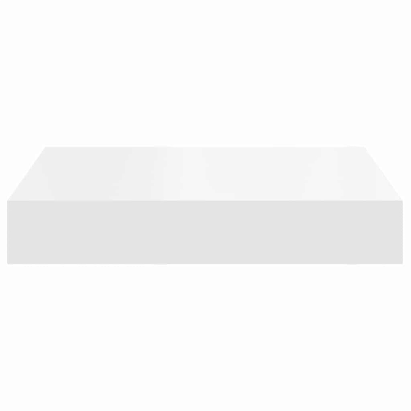 vidaXL MDF and Metal Wall Shelf in White Honeycomb (Set of 2)