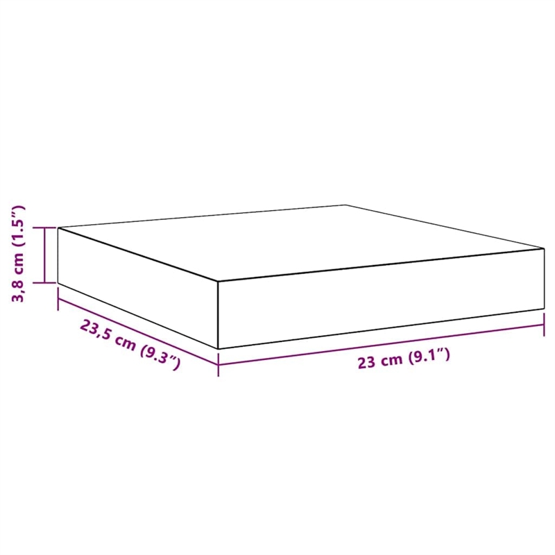 vidaXL MDF and Metal Wall Shelf in White Honeycomb (Set of 2)