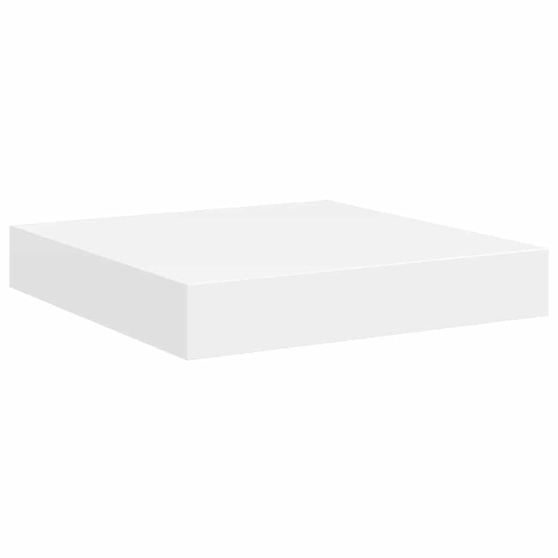 vidaXL MDF and Metal Wall Shelf in White Honeycomb (Set of 2)