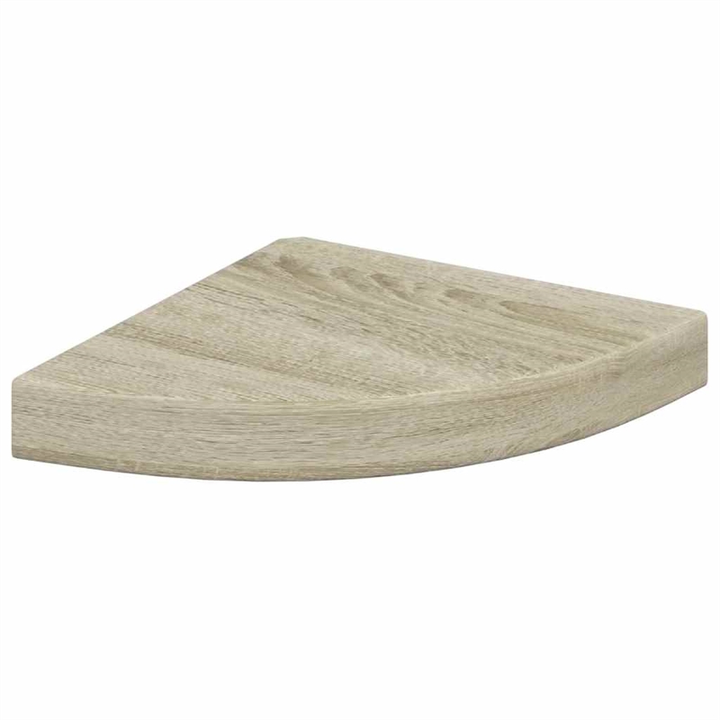 vidaXL MDF and Metal Corner Shelf in Oak Honeycomb