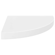 vidaXL MDF and Metal Corner Shelf in White Honeycomb
