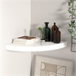 vidaXL MDF and Metal Corner Shelf in White Honeycomb