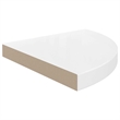 vidaXL MDF and Metal Corner Shelf in White Honeycomb