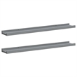 vidaXL Lacquered MDF Frame Ledge Shelf in Gray (Set of 2)