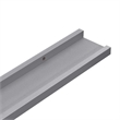 vidaXL Lacquered MDF Frame Ledge Shelf in Gray (Set of 2)