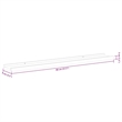 vidaXL Lacquered MDF Frame Ledge Shelf in Gray (Set of 2)