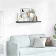 vidaXL Lacquered MDF Frame Ledge Shelf in Gray (Set of 2)