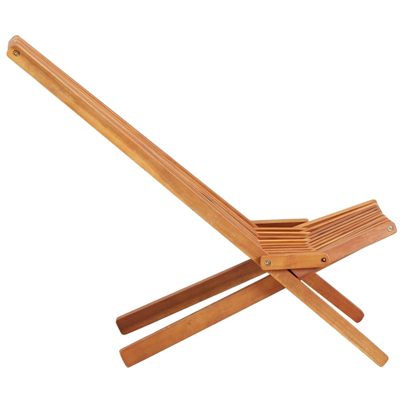 vidaXL Solid Acacia Wood Standard Foldable Outdoor Chair in Brown