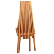 vidaXL Solid Acacia Wood Standard Foldable Outdoor Chair in Brown