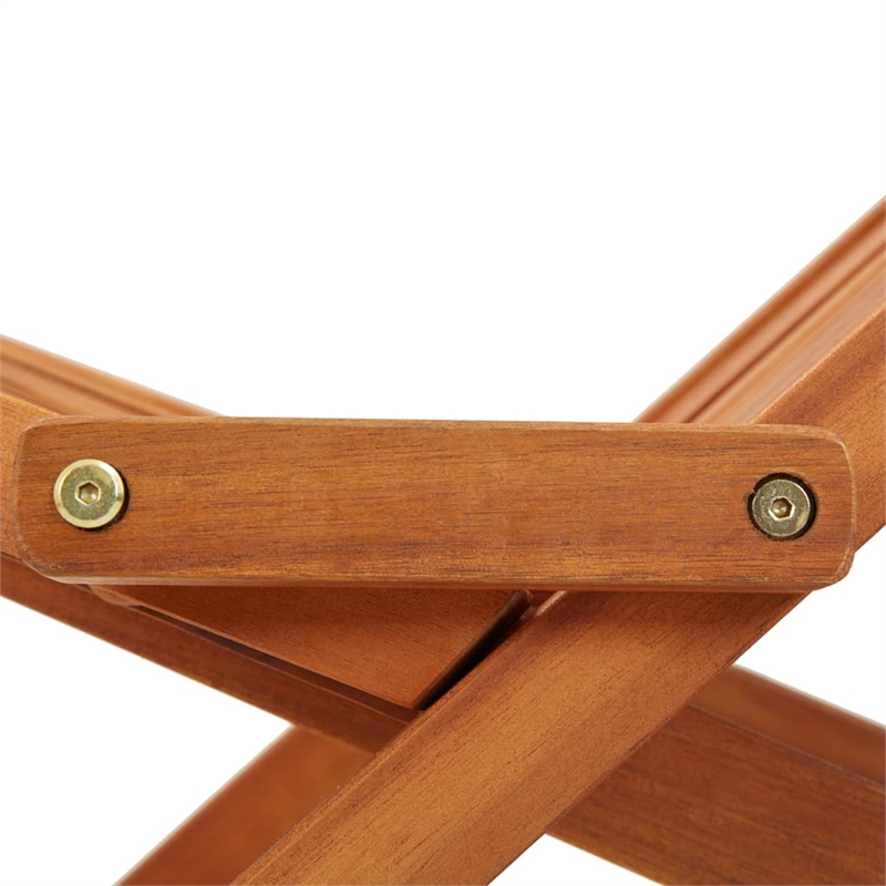 vidaXL Solid Acacia Wood Standard Foldable Outdoor Chair in Brown