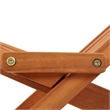 vidaXL Solid Acacia Wood Standard Foldable Outdoor Chair in Brown