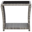 vidaXL Poly Rattan Compact Durable Coffee Table in Gray and Black
