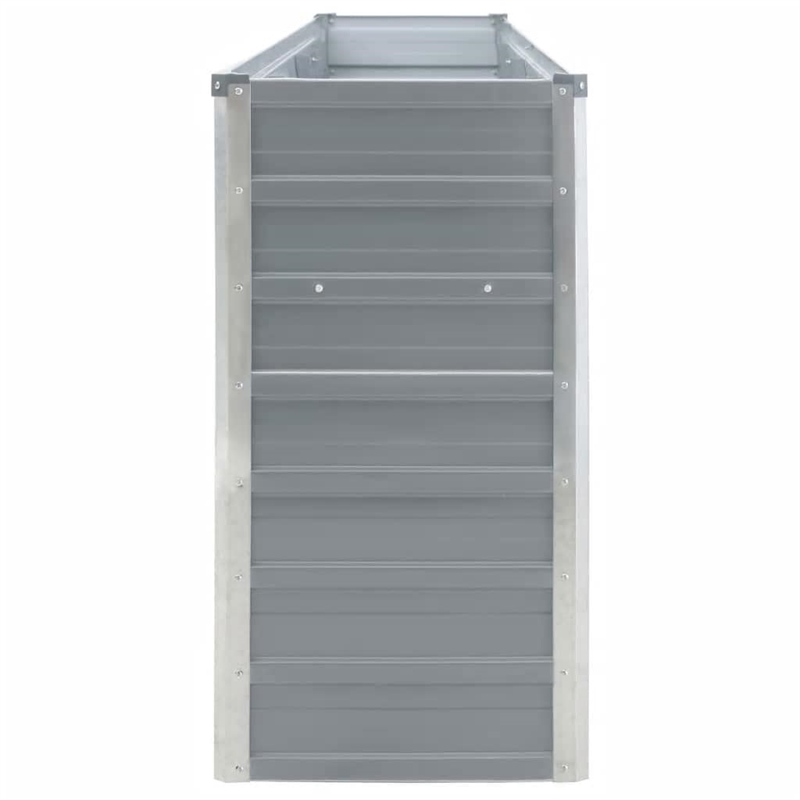 vidaXL Large Galvanized Steel Garden Planter in Gray