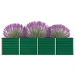 vidaXL Large Galvanized Steel Garden Planter in Green