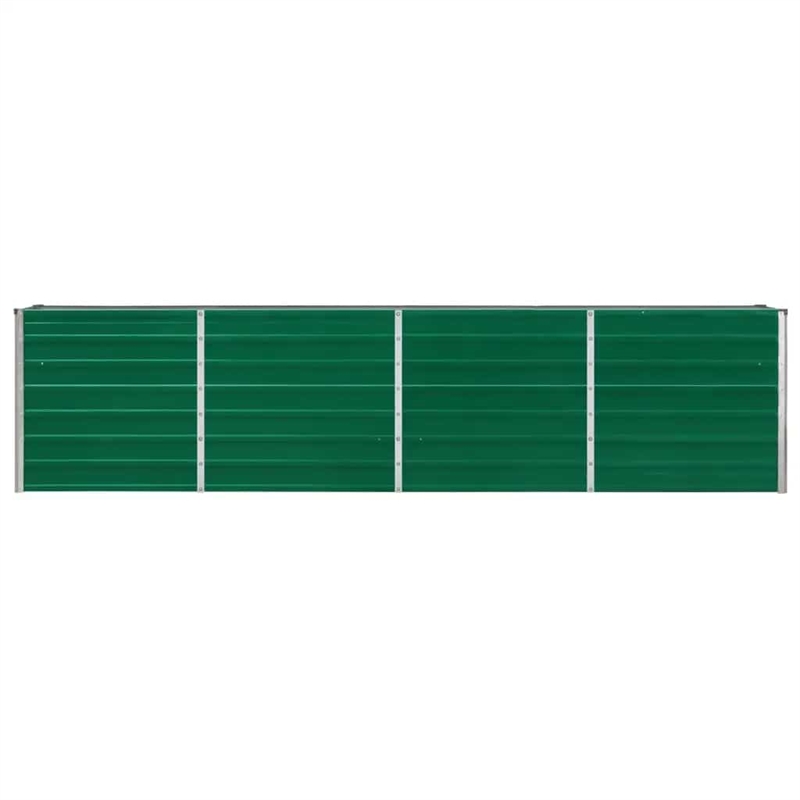 vidaXL Large Galvanized Steel Garden Planter in Green