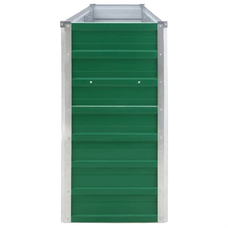 vidaXL Large Galvanized Steel Garden Planter in Green