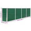 vidaXL Large Galvanized Steel Garden Planter in Green