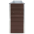 vidaXL Large Galvanized Steel Garden Planter in Brown
