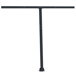 vidaXL Iron 118.1 x 96.5&quot Awning Post Set in Anthracite/Gray