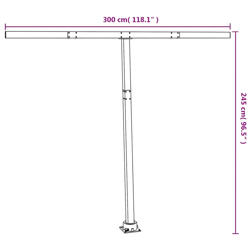 vidaXL Iron 118.1 x 96.5