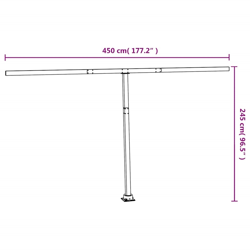 vidaXL Iron 177.2 x 96.5