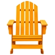 vidaXL Solid Fir Wood Medium Ergonomic Garden Rocking Chair in Orange