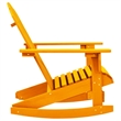 vidaXL Solid Fir Wood Medium Ergonomic Garden Rocking Chair in Orange