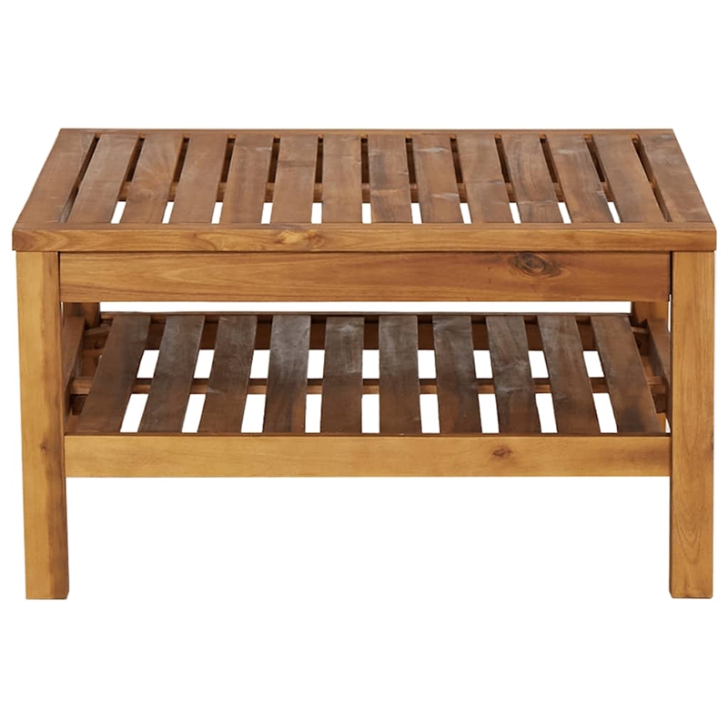 vidaXL Solid Acacia Wood Garden Lounge Set in Dark Gray