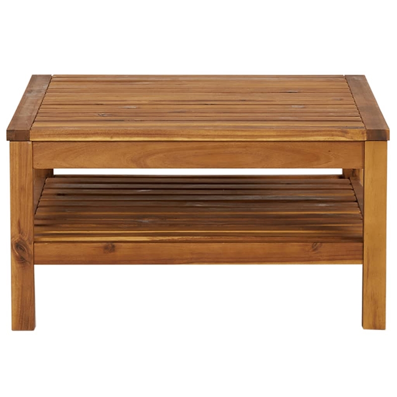vidaXL Solid Acacia Wood Garden Lounge Set in Dark Gray