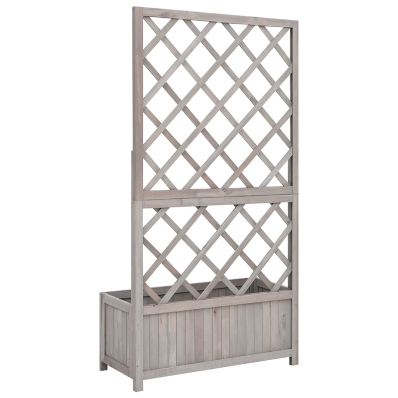 vidaXL Firwood Garden Planter in Gray