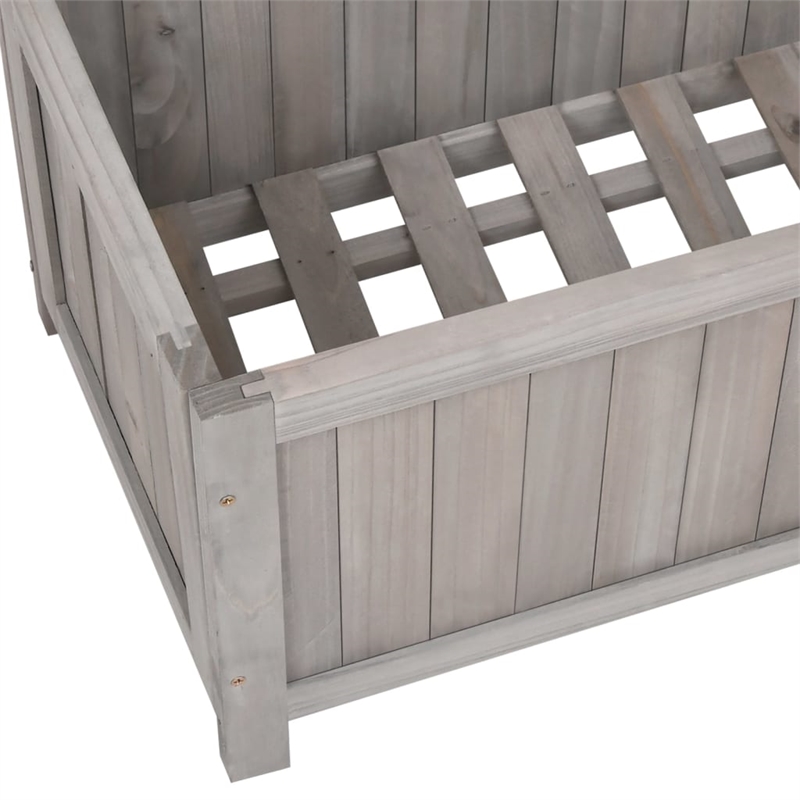 vidaXL Firwood Garden Planter in Gray