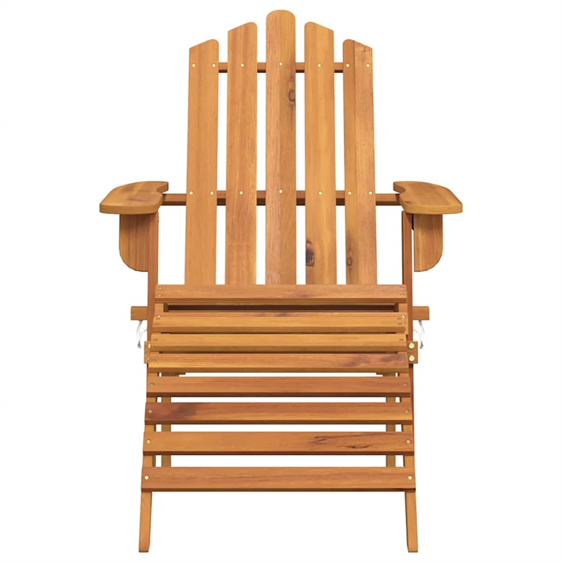 vidaXL Solid Acacia Wood Standard Foldable Garden Chair in Natural Wood