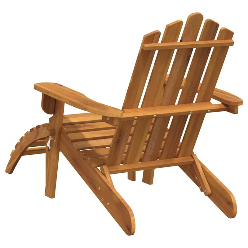 vidaXL Solid Acacia Wood Standard Foldable Garden Chair in Natural Wood