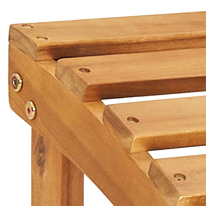 vidaXL Solid Acacia Wood Standard Foldable Garden Chair in Natural Wood