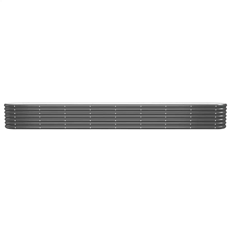 vidaXL Large Powder-Coated Steel Raised Garden Bed in Anthracite