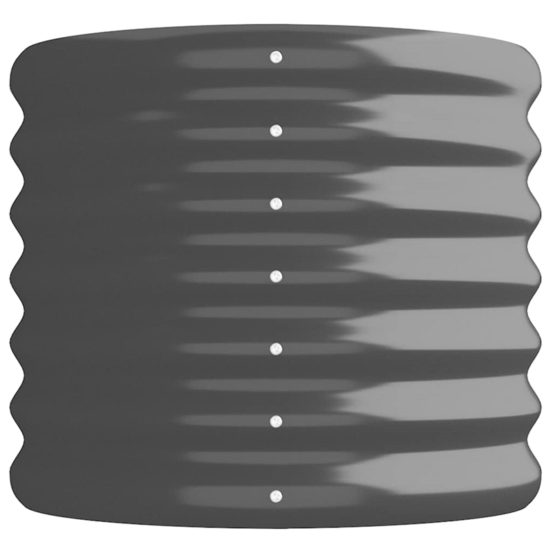 vidaXL Large Powder-Coated Steel Raised Garden Bed in Anthracite