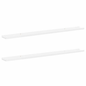 vidaXL MDF Wall Shelf in White (Set of 2)