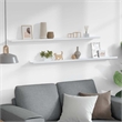 vidaXL MDF Wall Shelf in White (Set of 2)
