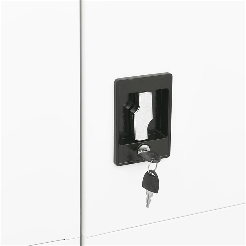 vidaXL Steel Large Locker Cabinet in White