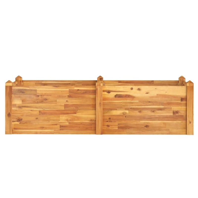 vidaXL Large Stackable Wood Raised Garden Bed in Natural