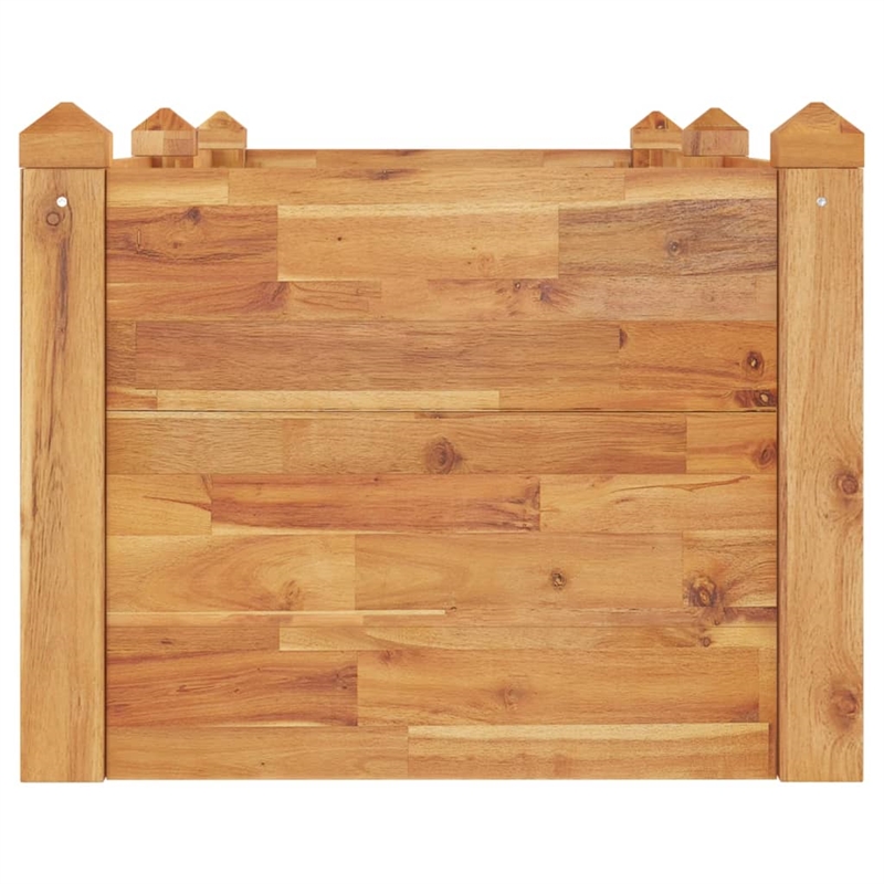 vidaXL Large Stackable Wood Raised Garden Bed in Natural