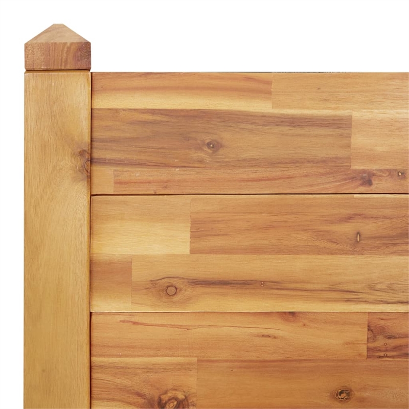 vidaXL Large Stackable Wood Raised Garden Bed in Natural