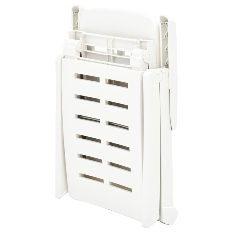 vidaXL Foldable Sun Lounger in White
