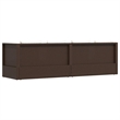 vidaXL Foldable Rattan Sun Lounger in Brown and Cream White Cushions