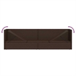 vidaXL Foldable Rattan Sun Lounger in Brown and Cream White Cushions