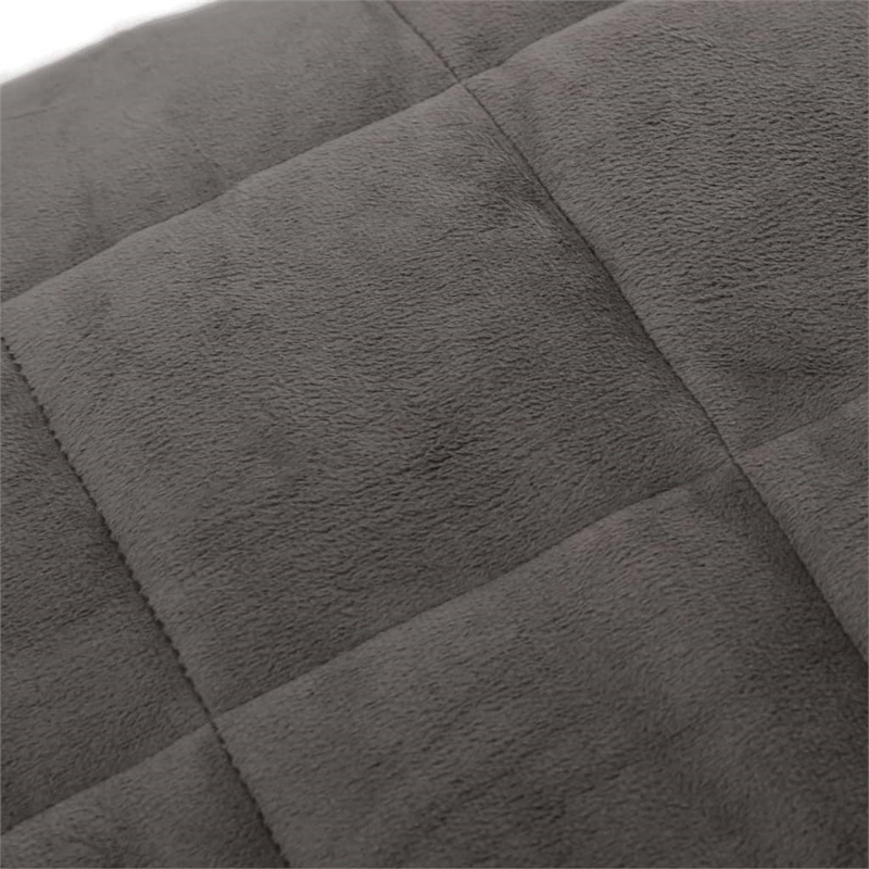 vidaXL Weighted Microfiber King Blanket in Gray