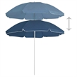 vidaXL Steel Medium Foldable Garden Parasol in Blue Polyester