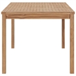 vidaXL Solid Teak Wood Dining Table in Warm Brown