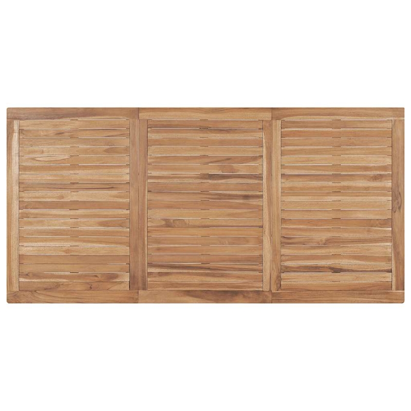 vidaXL Solid Teak Wood Dining Table in Warm Brown