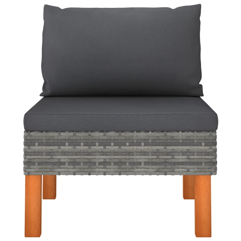 vidaXL Middle Sofa in Grey and Anthracite